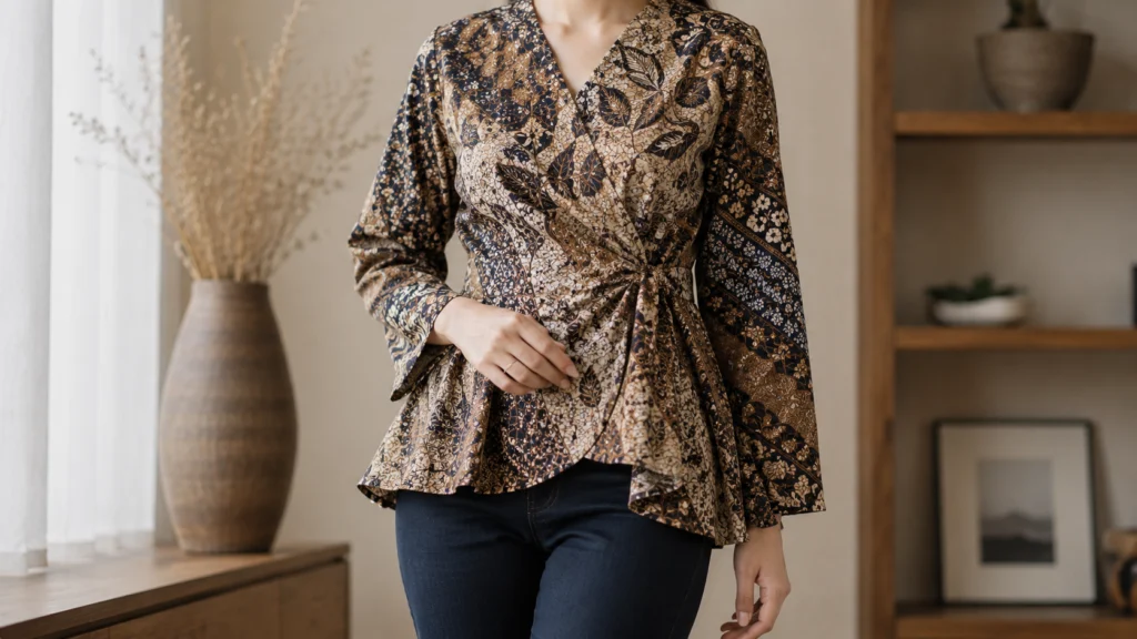 Batik Peplum Kembali Populer? Ini Cara Memakainya agar Tetap Modern batik peplum wanita